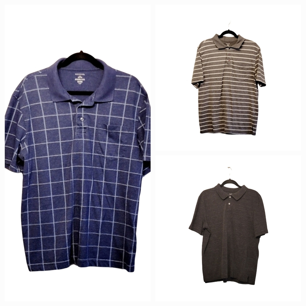 Polo George size Large 3 polo shirt bundle